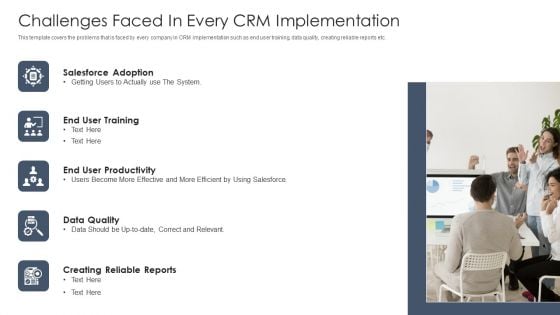 Challenges Faced In Every CRM Implementation Pitch Deck Of Salesforce Elevator Fundraising Inspiration PDF