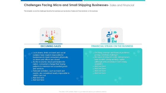 Challenges Facing Micro And Small Shipping Businesses Sales And Financial Ideas PDF