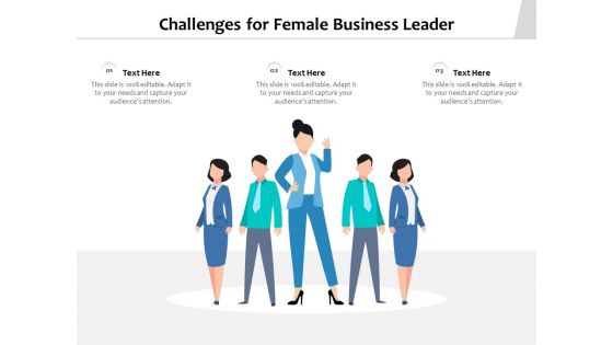 Challenges For Female Business Leader Ppt PowerPoint Presentation Infographic Template Display PDF