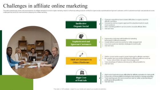 Challenges In Affiliate Online Marketing Demonstration PDF