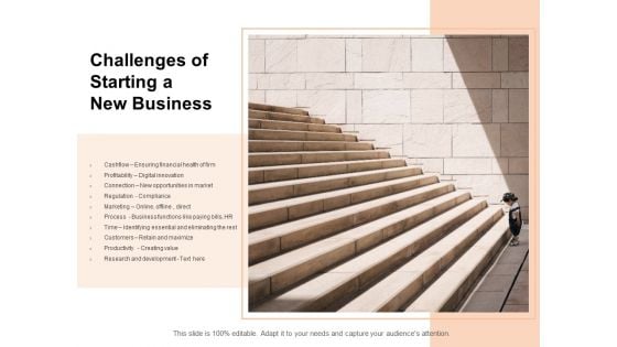 Challenges Of Starting A New Business Ppt PowerPoint Presentation Inspiration Designs Download