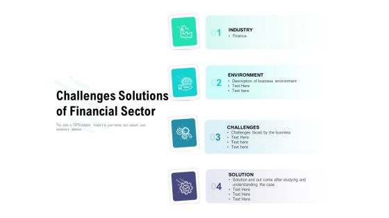 Challenges Solutions Of Financial Sector Ppt PowerPoint Presentation Infographics Maker