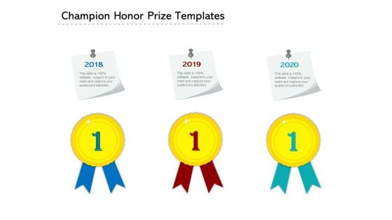 Champion Honor Prize Templates Ppt PowerPoint Presentation File Background Image PDF