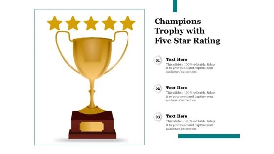 Champions Trophy With Five Star Rating Ppt PowerPoint Presentation Ideas Picture PDF