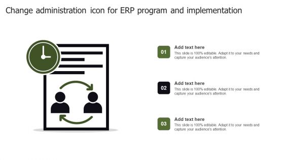 Change Administration Icon For ERP Program And Implementation Wd Summary PDF