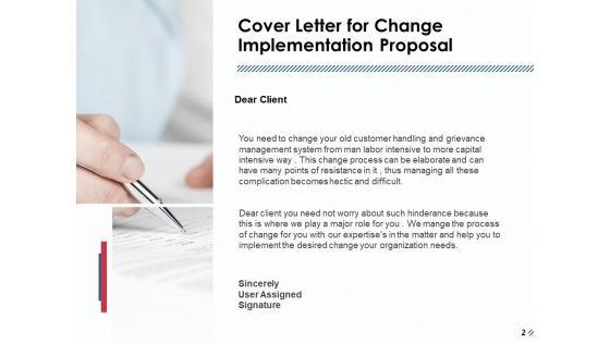 Change Implementation Proposal Ppt PowerPoint Presentation Complete Deck With Slides Slide02