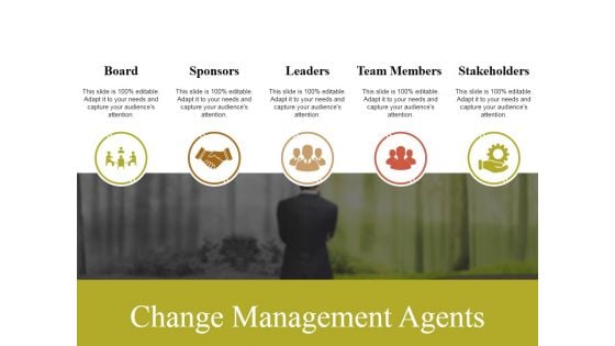 Change Management Agents Ppt PowerPoint Presentation Outline Background Image