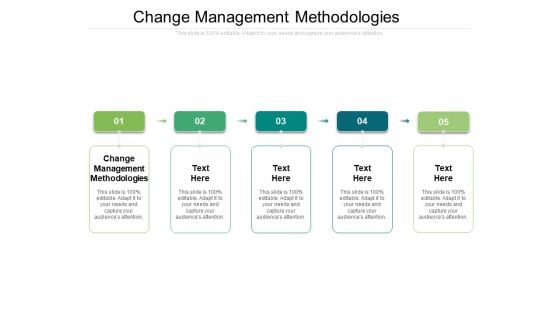 Change Management Methodologies Ppt PowerPoint Presentation Ideas Deck Cpb