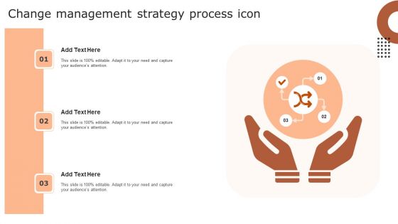 Change Management Strategy Process Icon Infographics PDF