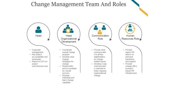 Change Management Team And Roles Template 1 Ppt PowerPoint Presentation Show