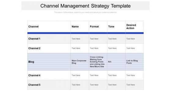 Channel Management Strategy Template Ppt PowerPoint Presentation File Visuals PDF