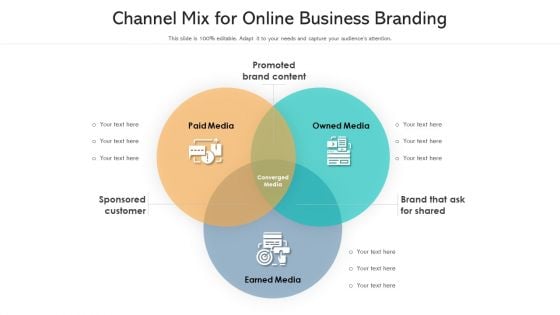 Channel Mix For Online Business Branding Ppt Model Example Topics PDF Channel Mix For Online Business Branding Ppt Model Example Topics PDF