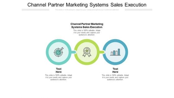 Channel Partner Marketing Systems Sales Execution Ppt PowerPoint Presentation Icon Show Cpb