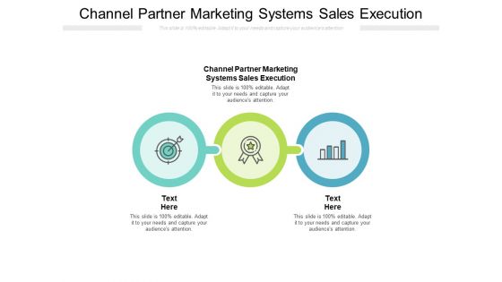 Channel Partner Marketing Systems Sales Execution Ppt PowerPoint Presentation Icon Show Cpb