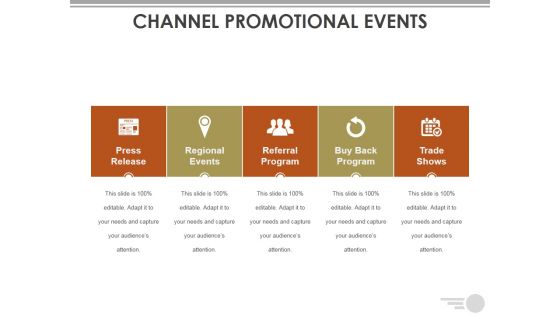 Channel Promotional Events Ppt PowerPoint Presentation Infographic Template Master Slide