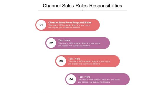 Channel Sales Roles Responsibilities Ppt PowerPoint Presentation Layouts Visual Aids Cpb