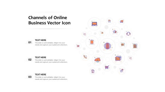 Channels Of Online Business Vector Icon Ppt PowerPoint Presentation Background Designs PDF