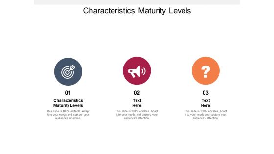 Characteristics Maturity Levels Ppt PowerPoint Presentation Icon Show Cpb Pdf