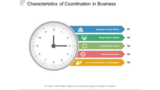 Characteristics Of Coordination In Business Ppt Powerpoint Presentation Infographics Templates