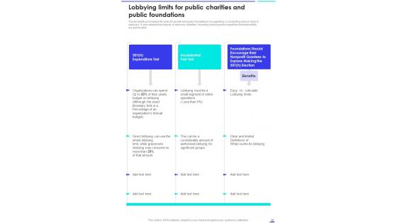 Charitable Advocacy And Lobbying Playbook Template
