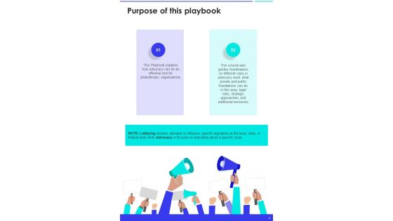 Charitable Advocacy And Lobbying Playbook Template