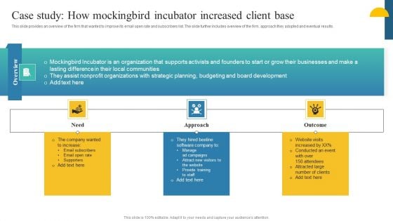 Charity Fundraising Marketing Plan Case Study How Mockingbird Incubator Increased Ideas PDF