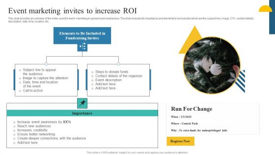 Charity Fundraising Marketing Plan Event Marketing Invites To Increase Roi Microsoft PDF