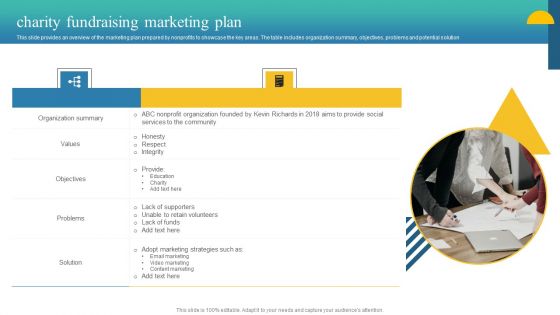 Charity Fundraising Marketing Plan Ppt PowerPoint Presentation File Designs PDF
