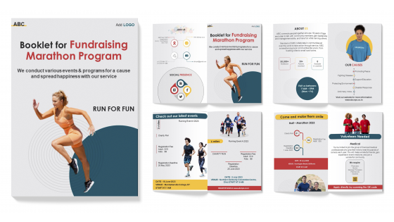 Charity Run Program Booklet PPT Template
