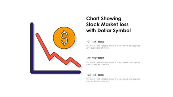 Chart Showing Stock Market Loss With Dollar Symbol Ppt PowerPoint Presentation Icon Example PDF