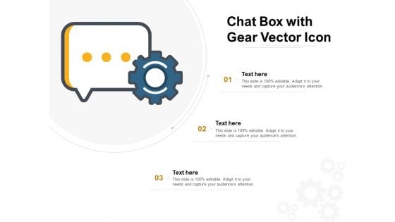 Chat Box With Gear Vector Icon Ppt PowerPoint Presentation Professional Introduction