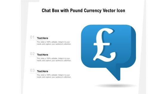 Chat Box With Pound Currency Vector Icon Ppt PowerPoint Presentation File Background Image PDF