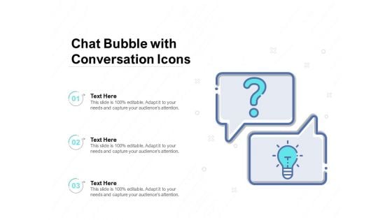 Chat Bubble With Conversation Icons Ppt PowerPoint Presentation Outline Smartart