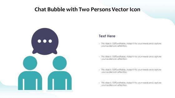 Chat Bubble With Two Persons Vector Icon Ppt PowerPoint Presentation File Background PDF