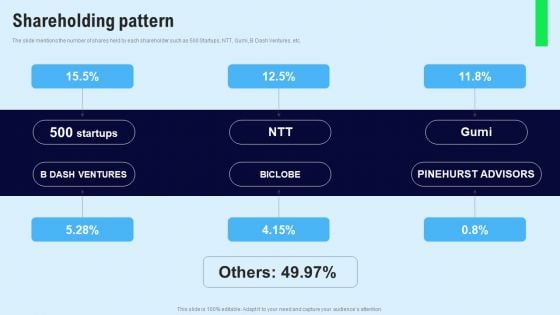 Chat Messenger Investor Funding Elevator Pitch Deck Shareholding Pattern Infographics PDF