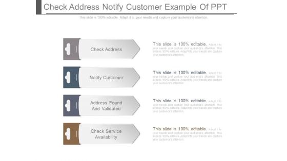 Check Address Notify Customer Example Of Ppt