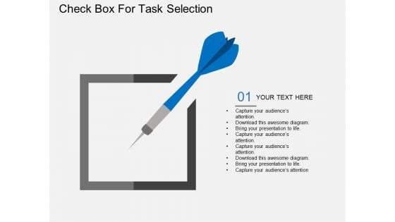 Check Box For Task Selection Powerpoint Template