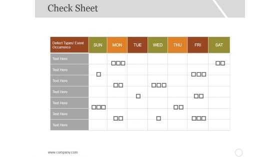 Check Sheet Ppt PowerPoint Presentation Professional Portfolio