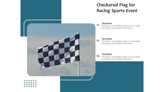 Checkered Flag For Racing Sports Event Ppt PowerPoint Presentation Infographic Template Icons PDF