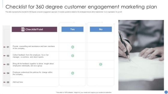 Checklist For 360 Degree Customer Engagement Marketing Plan Structure PDF Checklist For 360 Degree Customer Engagement Marketing Plan Structure PDF
