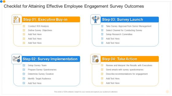 Checklist For Attaining Effective Employee Engagement Survey Outcomes Guidelines PDF