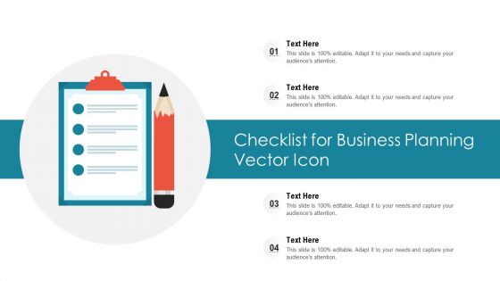 Checklist For Business Planning Vector Icon Ppt Summary Mockup PDF