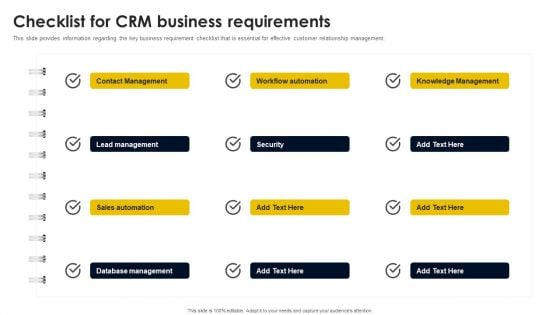 Checklist For CRM Business Requirements Information PDF Checklist For CRM Business Requirements Information PDF
