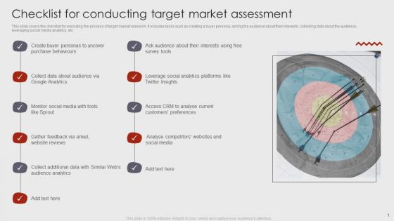 Checklist For Conducting Target Market Assessment Graphics PDF