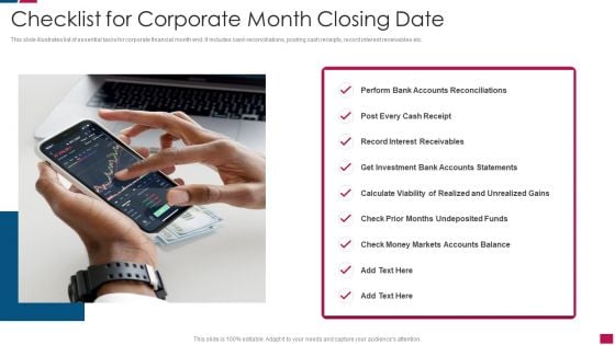 Checklist For Corporate Month Closing Date Introduction PDF