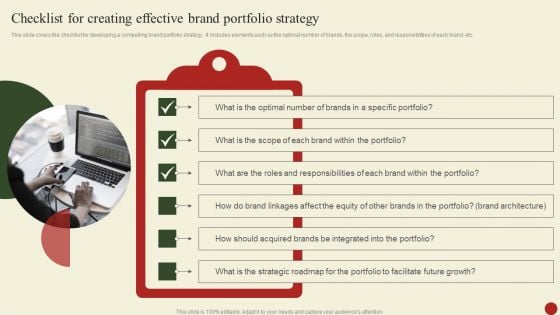 Checklist For Creating Effective Brand Portfolio Strategy Introduction PDF