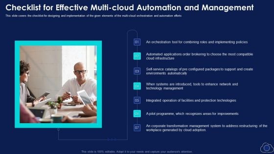 Checklist For Effective Multi Cloud Automation And Management Topics PDF