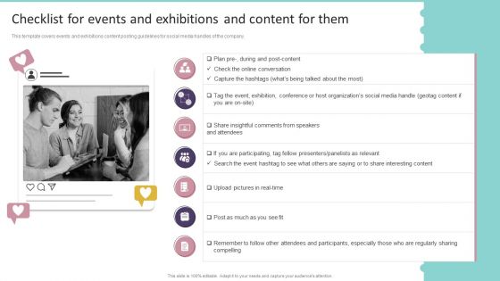 Checklist For Events And Exhibitions And Content For Them Inspiration PDF