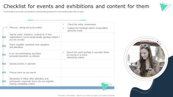 Checklist For Events And Exhibitions And Content For Them Strategy Guide Designs PDF