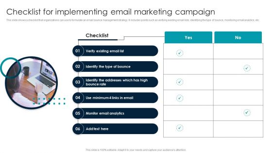 Checklist For Implementing Email Marketing Campaign Microsoft PDF